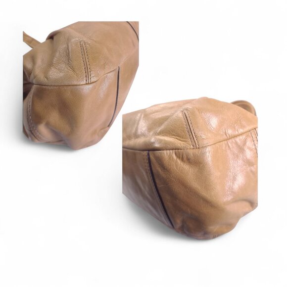 COACH Ergo Pleated Satchel in tan - Picture 5 of 8